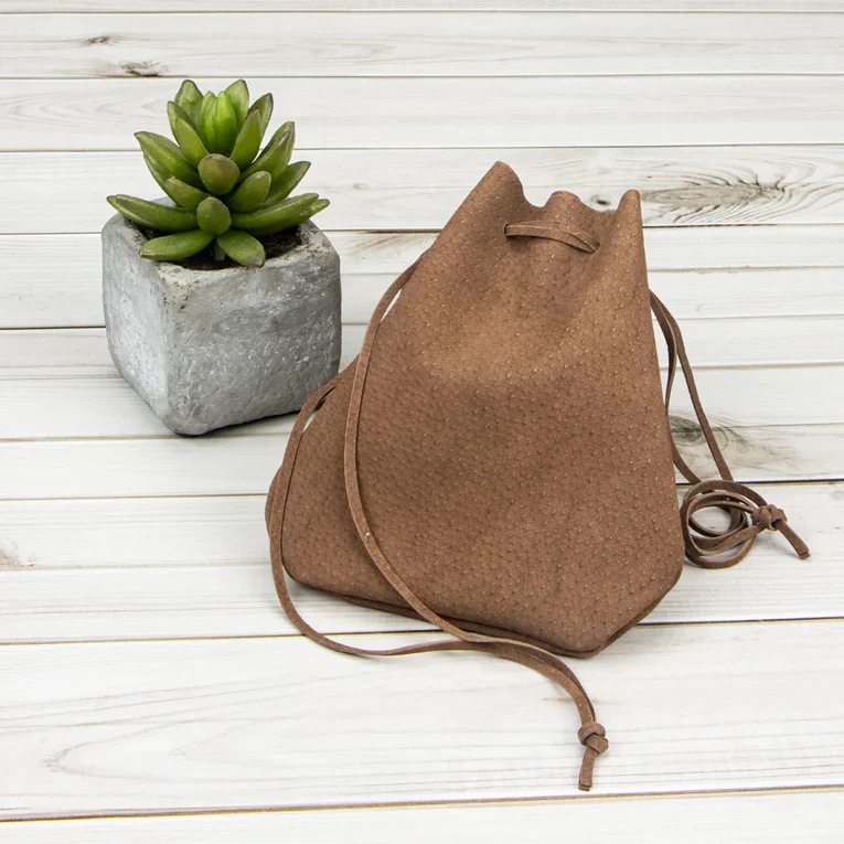 PROJECT KIT Leather Suede Drawstring Pouch - Image 2