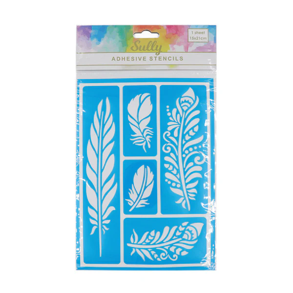 SULLY Stencil Adhesive Feathers